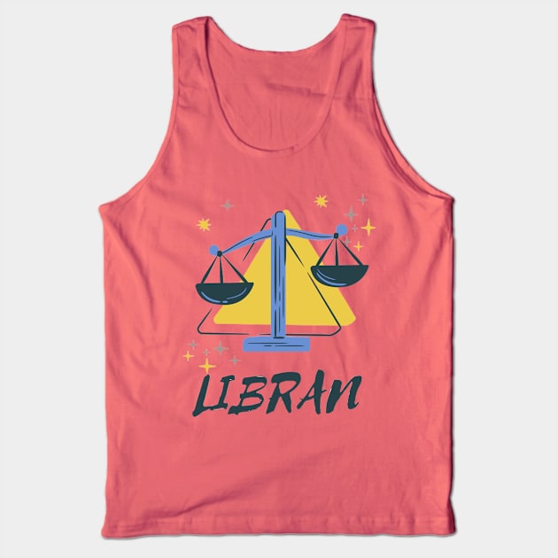 Libran - Zodian Sign Tank Top by boldstuffshop